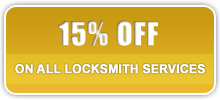 15% of on all locksmith services